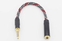 3.5mm Balanced Male to 3.5mm Stereo Female Silver Plated Headphone Earphone Audio Adapter Cable