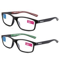 Computer Reading Glasses Blue Light Blocking Glasses Women Men 2 Pack(red and green, 1.0)