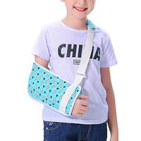 Kids Arm Sling for Boys Girls Blue Bear Shoulder Sling Pretty Fashion Cute Colorful Pattern Children Child Padiatric Toddler Arm Sling Medical Left Right Arm Support Rotator Cuff Brace (L)