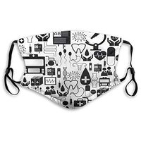 Mouth Masks for Dust Protection Face Mask Washable Earloop Mask Activated Carbon Filter Stripe Abstract