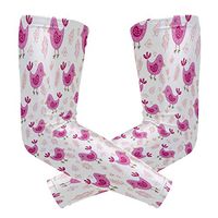 Cute Rice Owls Pink Unisex Arm Sleeve,UV Protection Arm Compression Sleeve, Skin Protection Sport Arm Cooler Sleeve for Running Hiking Jogging Motorcycling Climbing Camping