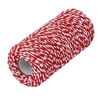 ROSENICE Cotton Bakers 100m Twine String Cord Glass Bottle Gift Box Decor Craft Red White