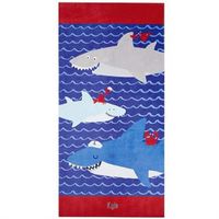 Onebycitess Beach Towel 100% Cotton 35''x70'' Soft Quick Dry Beach Blanket Bath Towel for Kids Adults(Shark Crab)