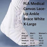 BSN Medical Canvas Lace-Up Ankle Brace White XL