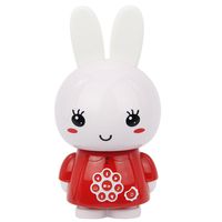alilo G6+ Honey Bunny 8GB Children MP3 Player with Bilingual Story Song LED Night Light Early Educational Toy for Kids (Bluetooth Red)