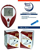 Advocate Redi-Code Plus Speaking Glucose Meter Kit Combo (Meter Kit, Test Strips 100ct and and Reliamed Safety Seal Lancets 100ct)