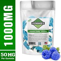 20ct Premium Hemp Blue Raspberry Flavor- 50mg per Gummy Ring (1000 mg per Bag) - Organic Hemp - 0% THC - Relief for Stress, Pain, Inflammation, Anxiety, Depression, Nausea, Omega 3,6,9 and More