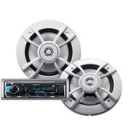 Kenwood Kmr-M315bt Marine Media Bluetooth Receiver Package W/Two 6.5" Speakers