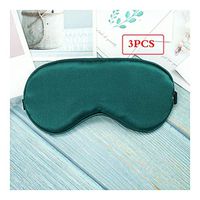 AWYDHC 3 Pieces Imitated Pure Silk Adjustable Sleep Eye Mask, Eye Mask Air Travel Nap Student Dormitory Office Home Sunshade Sleep Rest Eye Mask Light Blocking (Color : Dark Green)