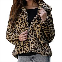 Women's Coat Leopard Jacket Print Long Sleeve Coats Vintage Outwear Cardigan Tops Blouse Outerwear
