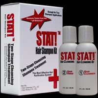 5 Pack - Stat! Hair Shampoo KIT Two-stage Treatment 2 Fl Oz Cleanser 2 Fl Oz Rinse with Free Im Baked Bro and Doob Tubes Sticker