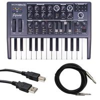 Arturia Microbrute with Instrument Cable and USB Cable Bundle