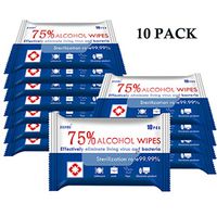 Belisy 75% Detergent Wipes Travel Portable Large Wet Wipes, Suitable for Family All Daily Protection (10 Packs) (10)