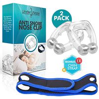UnderNoze Anti Snore Nose Clip, Stop Snoring Solution with Chin Strap, Micro Anti Snoring Device, (2 Pack Clips) + Chin Strap Strap for Snoring