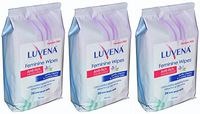 Luvena Feminine Wipes Anti-Itch Cleansing Wipes Paraben Free Pack of 3