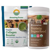 Amazing Grass Protein Superfood & Collagen Booster Bundle - Protein Superfood Powder Rich Chocolate & Vegan Collagen Greens Powder Smoothie Booster