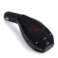 Codiak Car USB Charger Wireless Bluetooth Car Adapter Car Audio FM Transmitter Modulator Car Kit MP3 Player Dual with LCD Function for Car (BK)