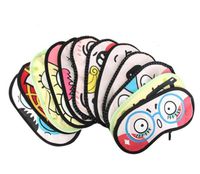 EUBUY Cute Cartoon Funny Novelty Face Sleeping Eye Mask Cover Travel Shades Blindfold (1 Pc)