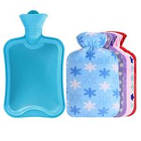1.8L Hot Water Bottle +Random Flannel Cover Hot & Cold Relief #02