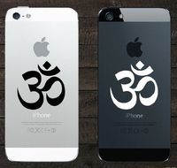 Om Symbol Comes with (1x) Black and (1x) White Iphone Ipad Macbook Decal Skin Sticker Laptop