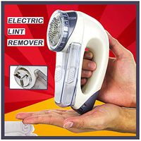 Flurries 👍 Electric Lint Remover - Professional Fabric Clothes Shaver - Removal Fuzz Pill Bobble Jumper Off - Portable Battery Power - Quick Effective Large Capacity Autumn Winter Sweater Sock (Blue)