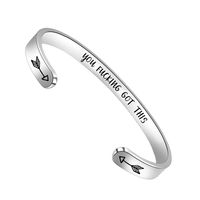 BTYSUN Inspirational Bracelets for Women Birthday Gifts for Women Her Girls Motivational Cuff Bangle Friendship Personalized Mantra Jewelry Come Gift Box ...