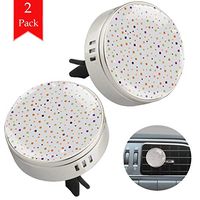 Point Orange Purple Car Aromatherapy Essential Oil Diffuser Crystal Glass Air Freshener Vent Clip Locket with 4 Refill Pads Silver metal Car Diffuser for Aromatherapy 34mm