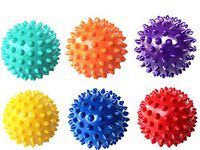 Pack of 6 Spiky Massage Balls Healthy Model Life-Highly Recommended for Plantar Fasciitis,Muscle Recovery,Myofascial Release, Foot Hand and Back Porcupine Sensory Ball 6.5cm Set