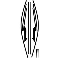 IKON MOTORSPORTS Compatible With 2017-2019 Infiniti Q60 Coupe Window Trim Chrome Delete Vinyl Kit -Gloss Black