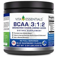 Vita Essentials Bcaa 3:1:2 60 Servings Powder, Blue Rasberry Flavor, 426 Gram
