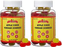2 Pack - ACV Gummies - Raw Apple Cider Vinegar with Mother (Natural, Vegan, and Non-GMO, 200 Gummies)