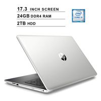 HP 2020 Pavilion Newest 17.3 Inch Laptop, Intel Core i3-8130U up to 3.4GHz, Intel UHD 620, 24GB DDR4 RAM, 2TB HDD, DVD, Webcam, HDMI, WiFi, Bluetooth, Windows 10 Home, Silver
