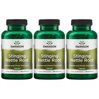 Swanson Stinging Nettle Root Urinary Tract Health Respiratory Health Prostate Support Men's Health Herbal Supplement (Urtica dioica Root) 500 mg 100 Capsules (3 Pack)