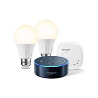 Echo Dot (2nd Generation) - Black with Element by Sengled 2 Bulb Kit