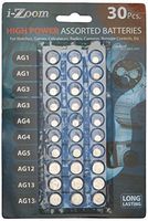SE - Batteries - Assorted Button Cell, 30 Pc