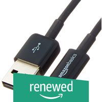 AmazonBasics USB Type-C to USB-A 2.0 Male Charger Cable - 6 Feet (1.8 Meters) - Black (Renewed)