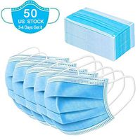 50Pcs Disposable Mouth Cover 3 Layer Ships Locally(US) Can Get it Within 3-5 Days