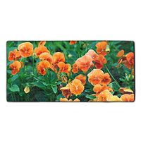 Orange Pansies Microfiber Multi-Purpose Cleaning Towels Perfect for Kitchens, Dishes, Car, Dusting, Drying Rags, 11.8 × 27.5 Inches