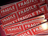 1" x 3" Fragile Stickers Handle with Care (200 Stickers (Sheet))