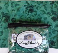 'NUGGLEBUDDY NEW! Microwavable Moist Heat & Aromatherapy Organic Rice Pack Cold Pack. Gorgeous & Cozy Mint Rose Flannel with Rosemary Mint Aromatherapy! Great Gift Idea!