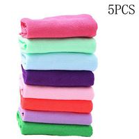 Zeroyoyo 5PCS Kitchen Reusable Microfiber Cleaning Cloth Car Wash Cloths Window Cleaning Towels Random Color