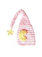 Pinbo Newborn Baby Crochet Photo Prop Moon Star Hat Sleepy Time Hat Elf Hat (Pink)