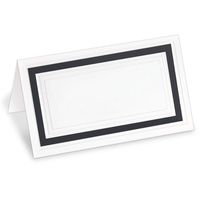 PaperDirect White 38lb Cover Stock Folded Place Cards with Black Foil Border, Micro-Perforated, 2" x 3 1/2", 100/Pack, Laser and Inkjet Compatible