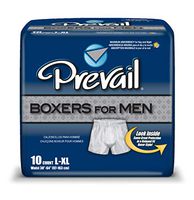 Prevail® Boxers for Men-Size Large/XLarge Waist Size 38"-64" - Pack of 10