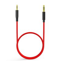 Haoos 2.5mm to 3.5mm Male Replacement 5N OFC Audio Upgrade Cable for Bose QuietComfort 25 35 Bose Oe2 Oe2i AE2 Headphones Fit Samsung Sony iPhone 5S 6S Without Mic 4.4 Foot Red