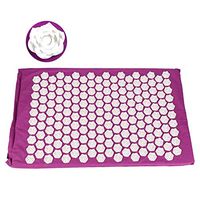 Yoga Mat Lotus Acupuncture Massage Pad,Needle Prick Acupoint, for Chronic Back and Neck Pain Relief Full Body Massager,Purple