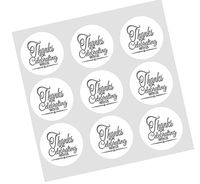 90 Grey Thank You for Celebrating 1.5inch Round Party Favor Stickers/Envelope Seals/Favor Decorations