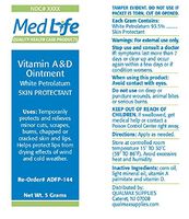 Medlife Super Vitamins A and D Ointment, 144 Foil Packet