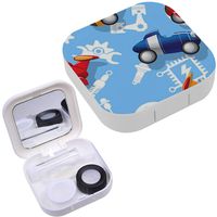 Portable Contact Lens Case Box Travel Kit Mirror + Bottle + Tweezers Container Holder [ Sports Cars On Car ]