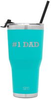 Personalized Simple Modern 30oz Cruiser Tumbler with Straw - Custom Laser Engraved Name - Vacuum Insulated Travel Mug -Caribbean